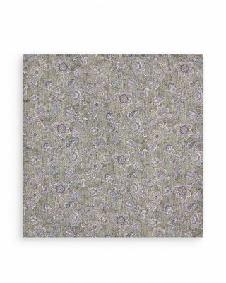 Dion Charcoal Blue Paisley Silk Pocket Square Charcoal Blue Paisley 2 10163