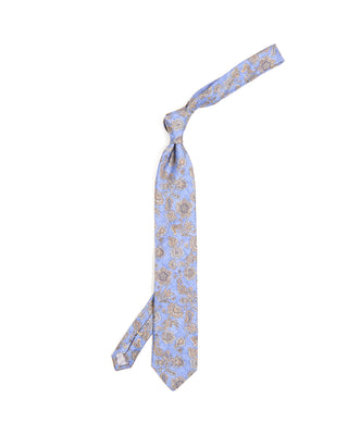 Dion Denim Blue Paisley Silk Tie Denim Blue Paisley 10200