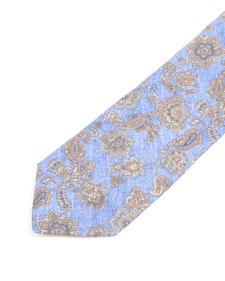 Dion Denim Blue Paisley Silk Tie Denim Blue Paisley 1 10255