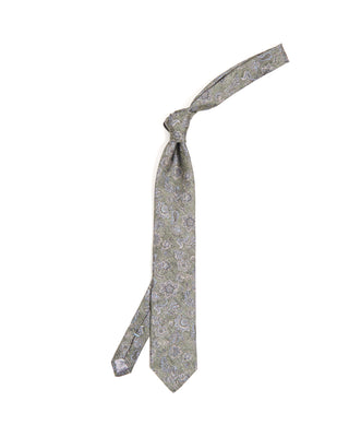 Dion Charcoal Blue Paisley Silk Tie Charcoal Blue Paisley 10191