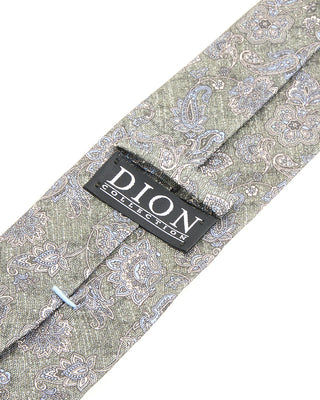Dion Charcoal Blue Paisley Silk Tie Charcoal Blue Paisley 3 10307