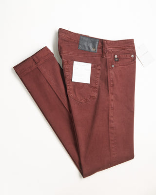 AG Jeans Tellis Amore Vino Sulfur 5 Pocket Pant Red 2088