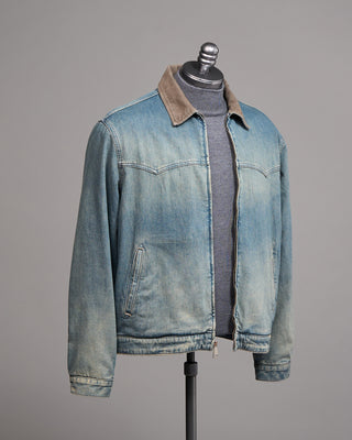 AG Jeans Philip Zip Contrast Collar Denim Jacket Indigo 1 5214