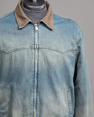 AG Jeans Philip Zip Contrast Collar Denim Jacket Indigo 3 5219