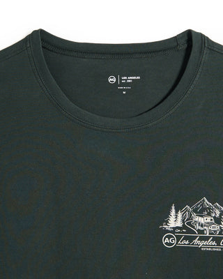 AG Jeans Bryce California Road Trip T Shirt Green 6 10602
