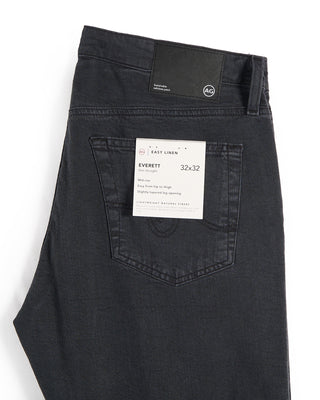 AG Jeans Everett Sulfur Antique Black Cotton  Linen Jeans Anthracite 1 8206