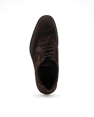 Lloyd Brogue Suede Shoes Chocolate 3836
