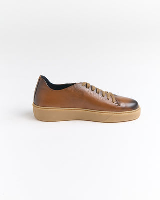 Giulio Moretti Bottalato Gum Sole Soft Leather Sneakers Brown 2073