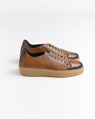 Giulio Moretti Bottalato Gum Sole Soft Leather Sneakers Brown 2074