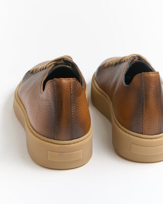 Giulio Moretti Bottalato Gum Sole Soft Leather Sneakers Brown 2075