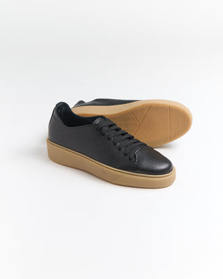 Giulio Moretti Bottalato Gum Sole Soft Leather Sneakers Black 2081