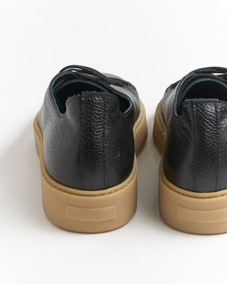 Giulio Moretti Bottalato Gum Sole Soft Leather Sneakers Black 2085