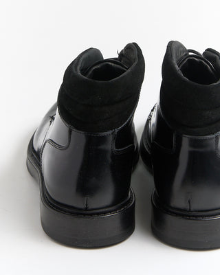 Giulio Moretti Polished Leather Hybrid Split Toe Boots Black 2047