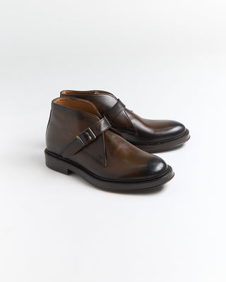 Giulio Moretti Monk Strap Leather Chukkas Cognac 2038