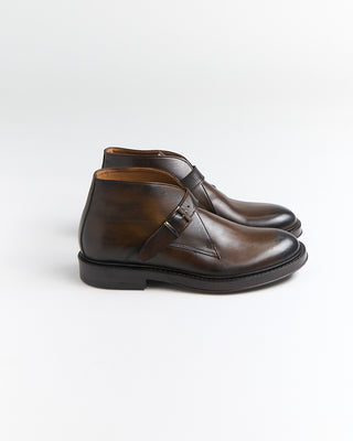 Giulio Moretti Monk Strap Leather Chukkas Cognac 2040