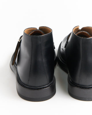 Giulio Moretti Monk Strap Leather Chukkas Black 2027