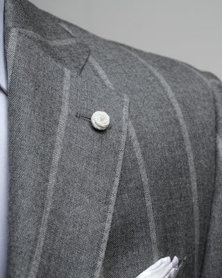 Luigi Bianchi Mantova Chalkstripe Wool Suit Grey  2