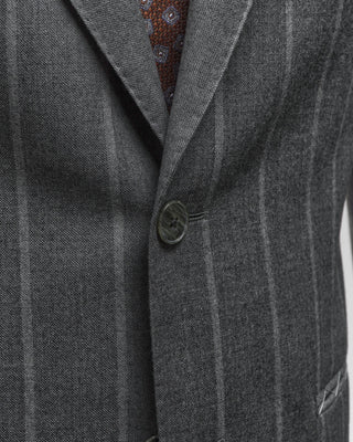 Luigi Bianchi Mantova Chalkstripe Wool Suit Grey  3