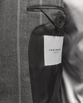 Luigi Bianchi Mantova Chalkstripe Wool Suit Grey  4