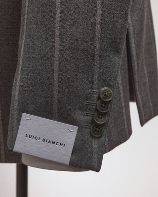 Luigi Bianchi Mantova Chalkstripe Wool Suit Grey  6