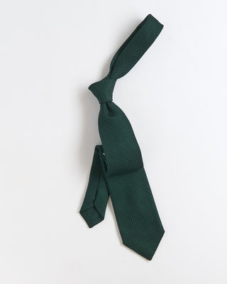 Paolo Albizzati Silk Grenadine Hand Rolled Tip Necktie Brown 400
