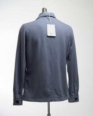  Manto Ice Blue 100% Cashmere Garment Dyed Shirt Jacket Light Blue  7