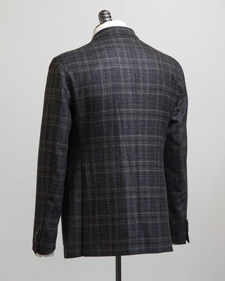 Luigi Bianchi Mantova Check Wool Sport Jacket Grey  Taupe 
