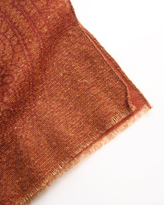 L.B.M. 1911 Midweight Bold Paisley Soft Wool Scarf Orange  1