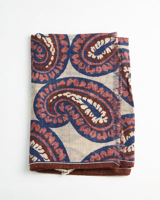 L.B.M. 1911 Midweight Floral Large Paisley Print Soft Wool Scarf Salmon 