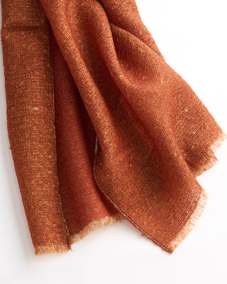 L.B.M. 1911 Soft Brushed Wool Tonal Exploded Paisley Scarf Orange  1