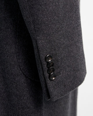 Luigi Bianchi Mantova Colombo Wool  Cashmere Hybrid Travel Topcoat Grey  10