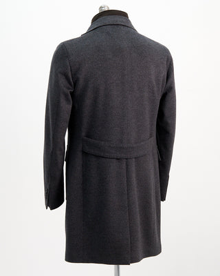 Luigi Bianchi Mantova Colombo Wool  Cashmere Hybrid Travel Topcoat Grey  11