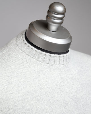 Filippo De Laurentiis 7 Gauge Wool  Cashmere Crewneck Sweater Heather Grey  3