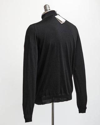 Filippo De Laurentiis Black 16 Gauge Royal Merino Mock Neck Sweater Black 