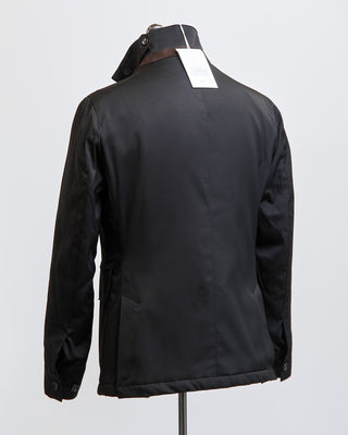 Manto Black Twill Hybrid Outerwear Blazer Black 