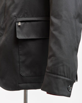 Manto Black Twill Hybrid Outerwear Blazer Black  1
