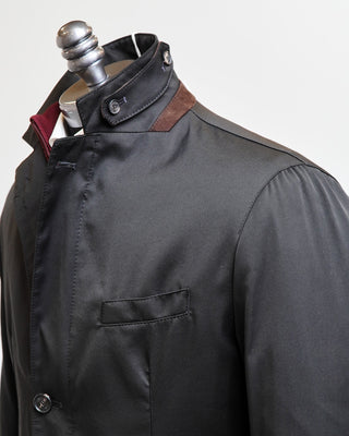 Manto Black Twill Hybrid Outerwear Blazer Black  2
