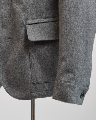 Manto Grey Wool  Cashmere Quilted Hybrid Jacket Grey  1