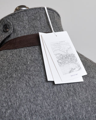 Manto Grey Wool  Cashmere Quilted Hybrid Jacket Grey  3