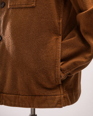  Manto Chestnut 100% Cashmere Garment Dyed Shirt Jacket Chestnut  3