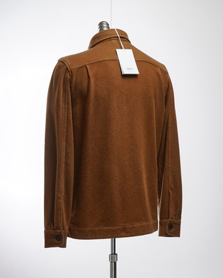  Manto Chestnut 100% Cashmere Garment Dyed Shirt Jacket Chestnut  6