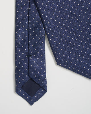 Paolo Albizzati Silk Dot Pattern Tie Blue 0 1