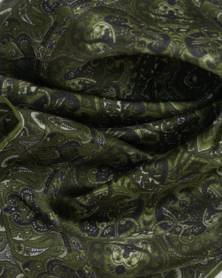 Paolo Albizzati Floral Pattern Pocket Square Green 176