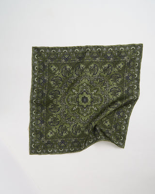 Paolo Albizzati Floral Pattern Pocket Square Green 177