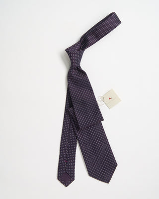 Paolo Albizzati Micro Floral Pattern Tie Purple 0