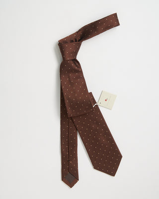 Paolo Albizzati Silk Micro Neat Pattern Tie Copper 0