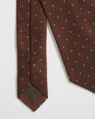 Paolo Albizzati Silk Micro Neat Pattern Tie Copper 0 1