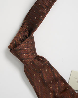 Paolo Albizzati Silk Micro Neat Pattern Tie Copper 0 2