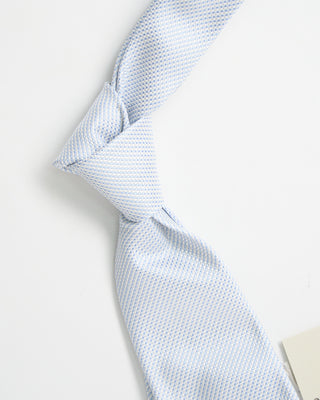 Paolo Albizzati Silk Micro Neat Tie Light Blue 0 2