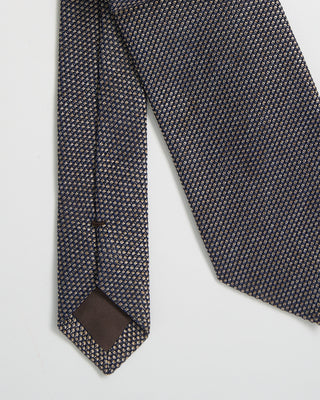 Paolo Albizzati Micro Neat Silk Tie Tan 0 1